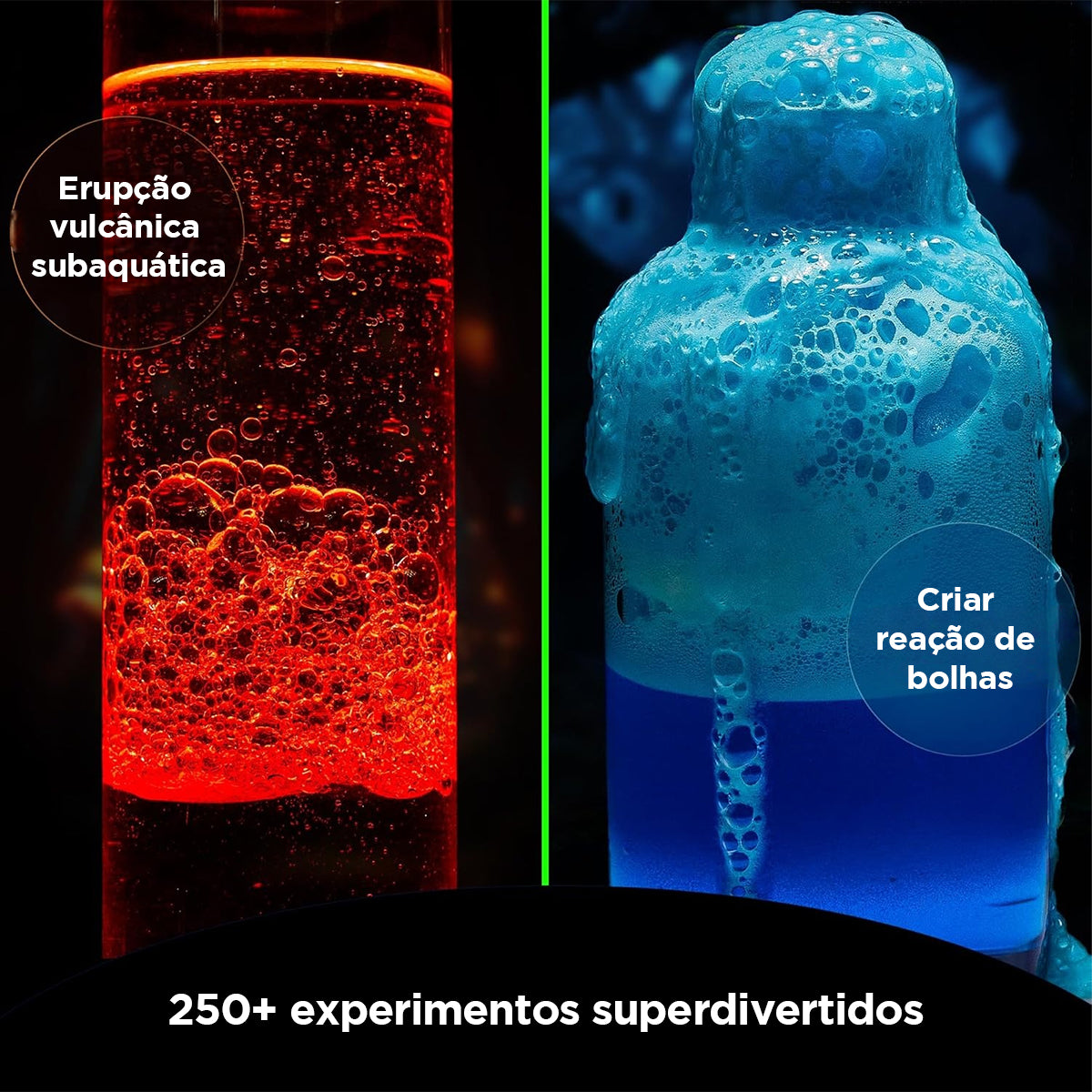 Kit de Experimentos Científicos STEM - Mais de 135 Combinações de Química, Brinquedo Educativo para Crianças a Partir de 8 Anos KJ9061HX