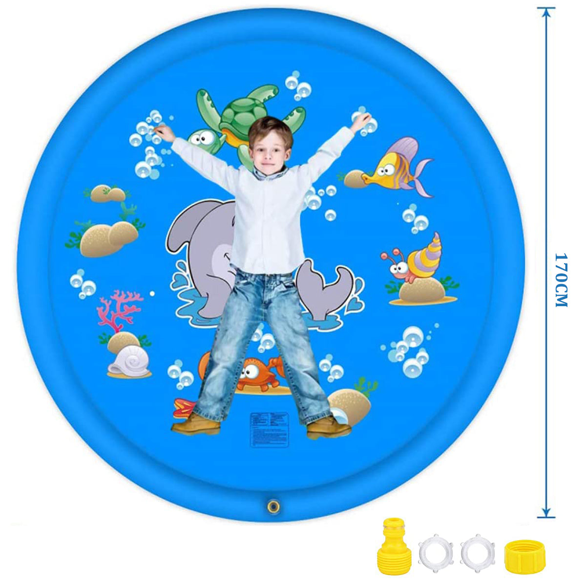 Brastoy Splash Pad Sprinkler Esteira Piscina Inflável Infantil 170cm YG-020