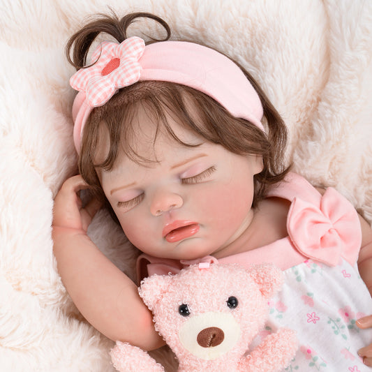 Brastoy Princesa Pintada Bebê Reborn Boneca Realista Silicone 48cm OTA-IG589CS