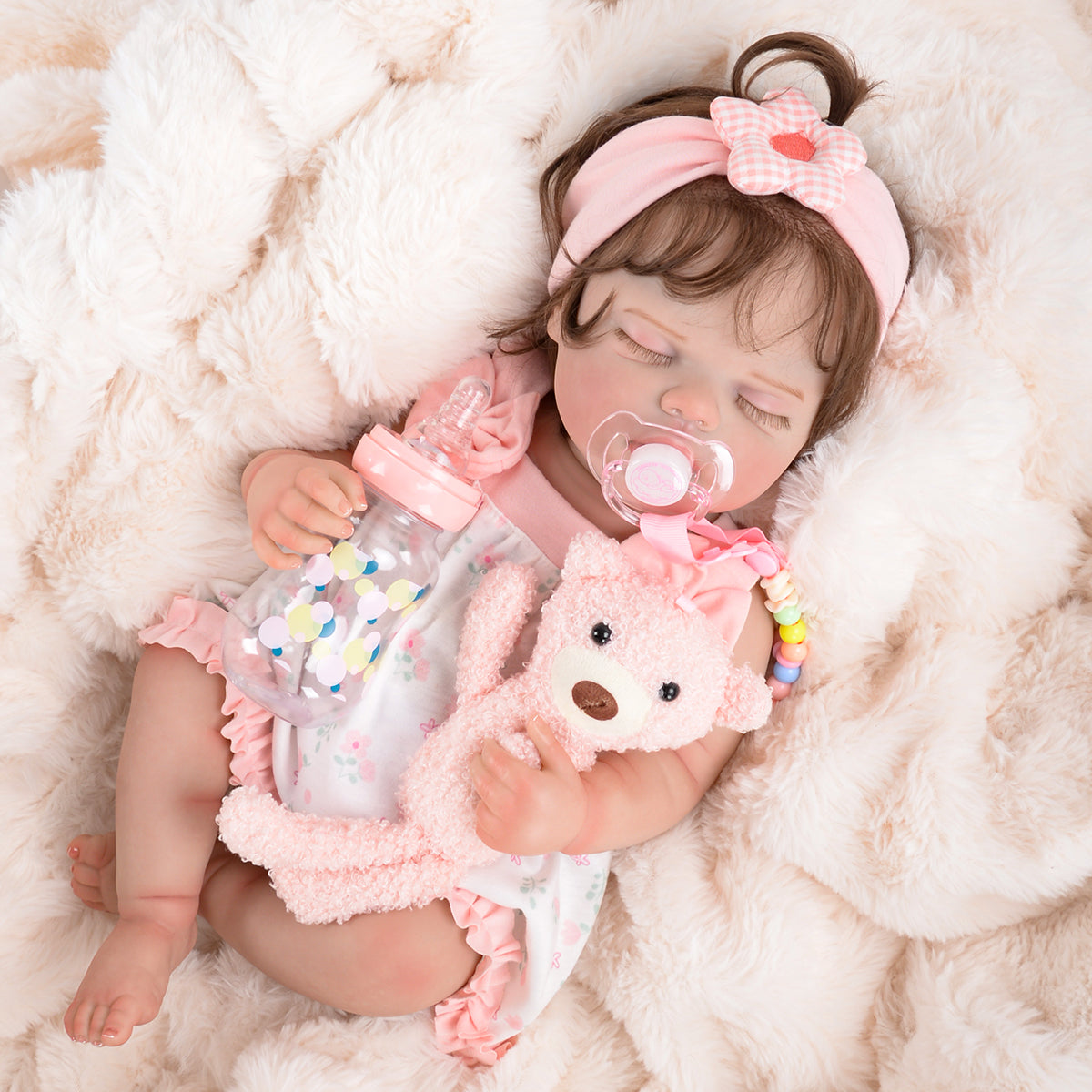 Brastoy Princesa Pintada Bebê Reborn Boneca Realista Silicone 48cm OTA-IG589CS