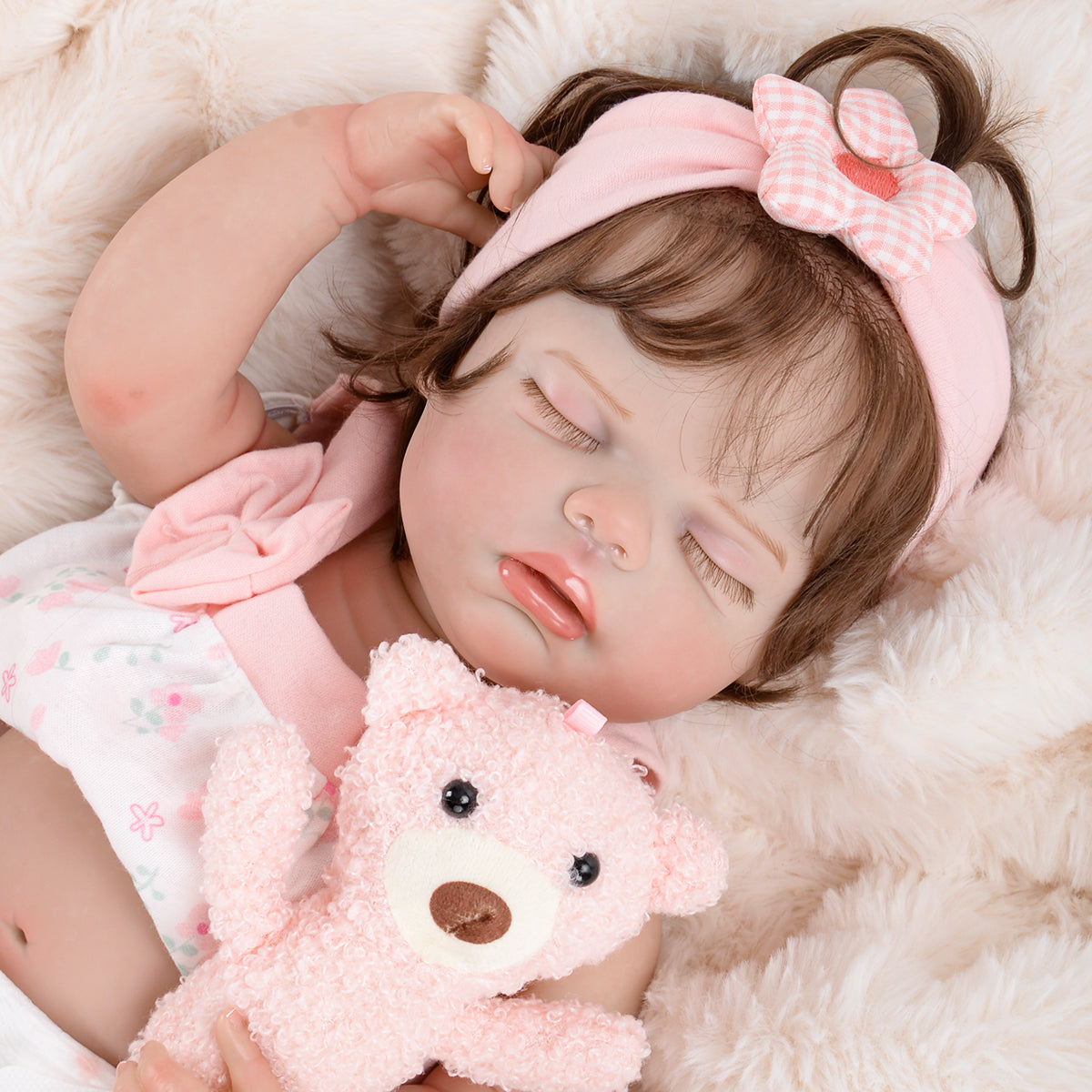 Brastoy Princesa Pintada Bebê Reborn Boneca Realista Silicone 48cm OTA-IG589CS