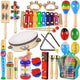 Instrumentos Musical Set de Percussão de Madeira Brinquedos Educativo Infantis Com Bolsa    CB905