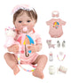 Brastoy Boneca Bebê Reborn Pintada Menina 48cm Corpo De Silicone OTA-IG594CS