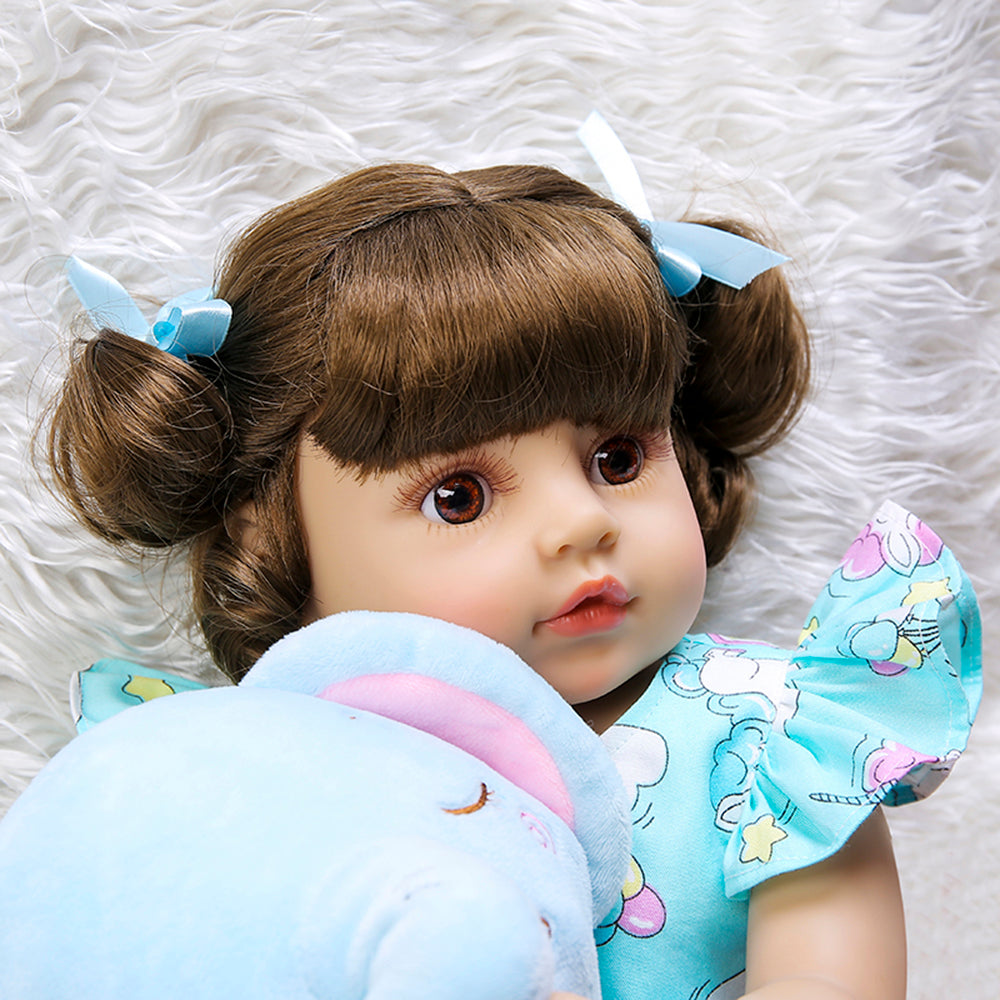 Brastoy Bebe Reborn Elefantinho Boneca Reborn Sofia 100% Silicone IG-530