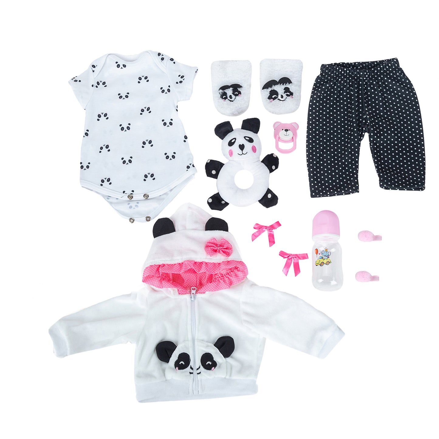 Brastoy Bebe Reborn Menina Panda 100% Silicone Com Acessórios IG-510