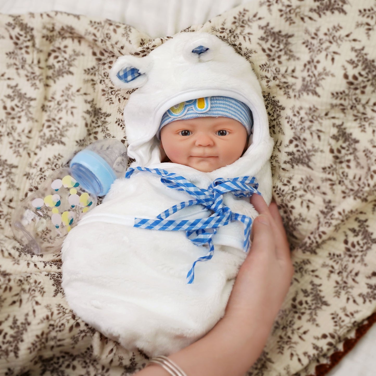 Brastoy Bebê Reborn Boneca Silicone Solido Menino 40cm IG-528