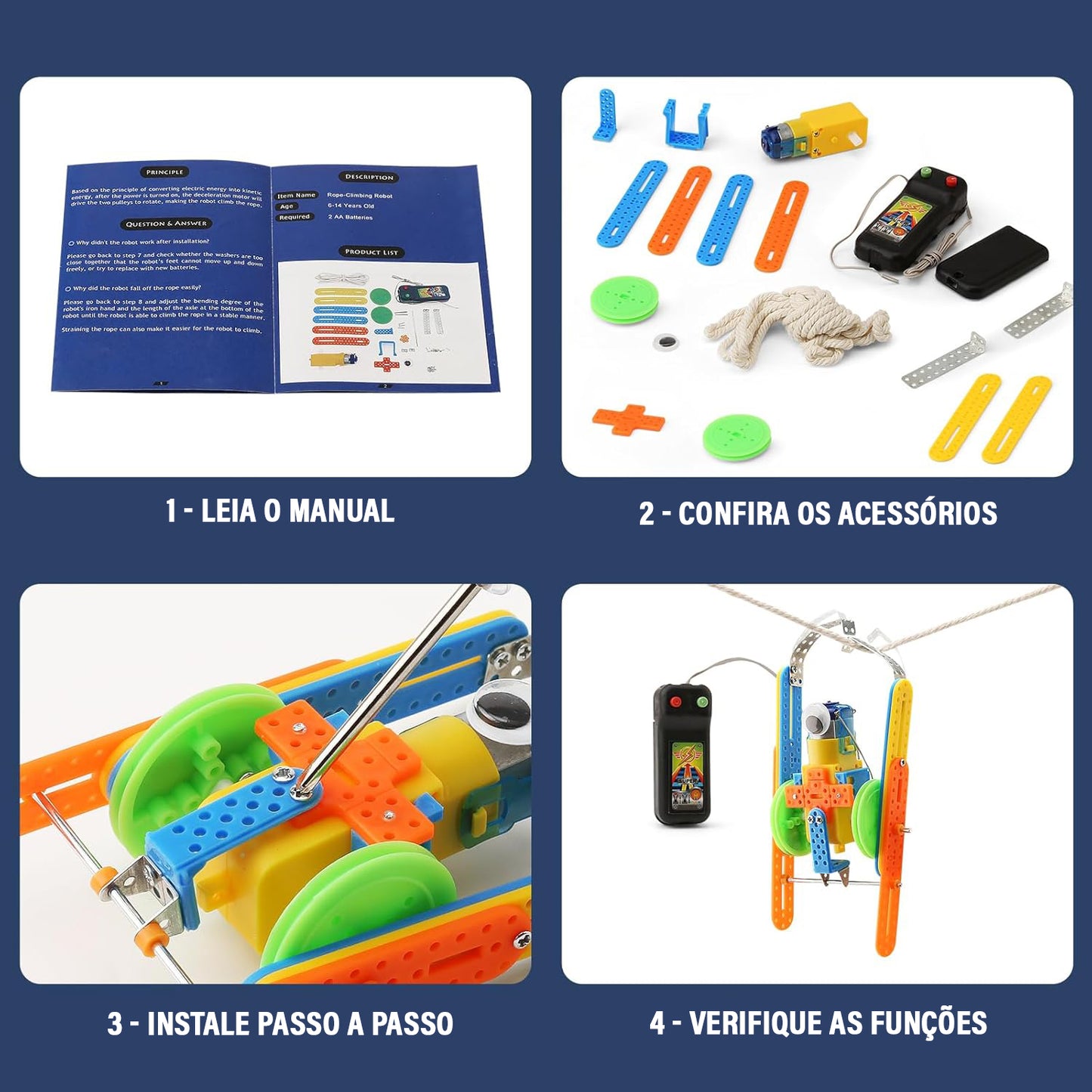 Conjunto de Brinquedos 5 em 1 DIY - STEM Brinquedos para Crianças de 6 a 13 Anos  KJ9099BC