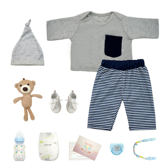 Brastoy Bebê Reborn Boneco 100% Silicone Menino Realista 48cm OTA-IG262CS